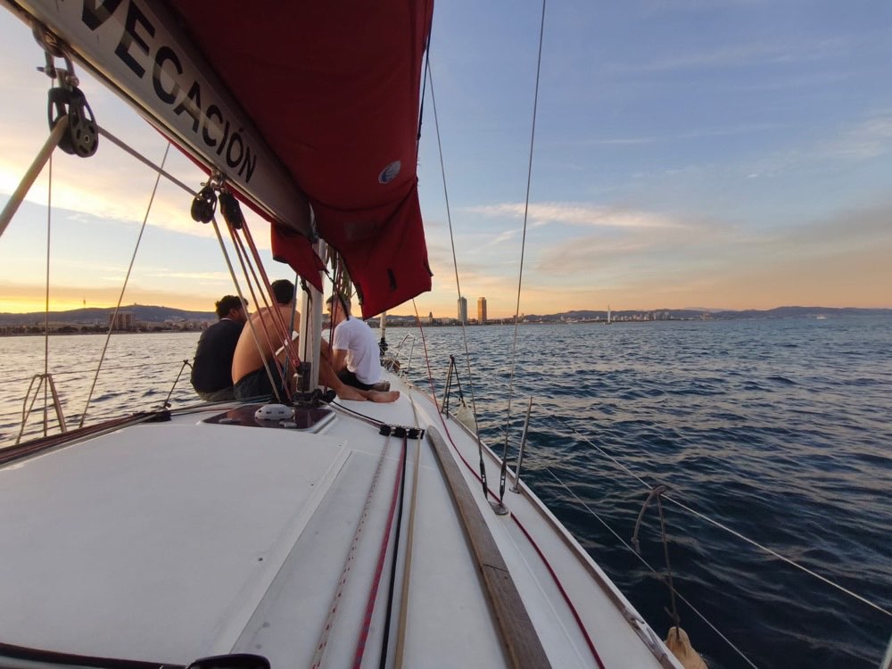 Under sail at sunset during Edition 02